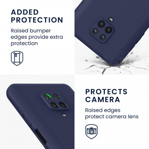 Husa Kwmobile pentru Xiaomi Redmi Note 9S/Redmi Note 9 Pro/Redmi Note 9 Pro Max, Silicon, Albastru, 56562.186 - Img 4