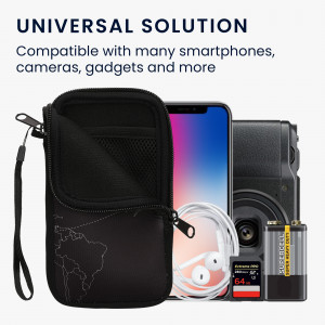 Husa Kwmobile Universala L - 6,5", Neopren, Negru/Alb , 30226.3.65 - Img 4