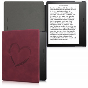 Husa pentru Amazon Kindle Oasis 10, Kwmobile, Rosu, Piele ecologica, 56972.05 - Img 4
