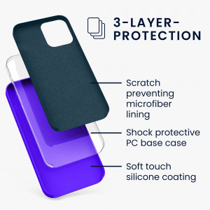 Husa pentru Apple iPhone 12 / iPhone 12 Pro, Silicon, Albastru, 52641.134 - Img 3