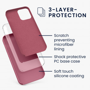 Husa pentru Apple iPhone 12 / iPhone 12 Pro, Silicon, Roz, 52641.167 - Img 3