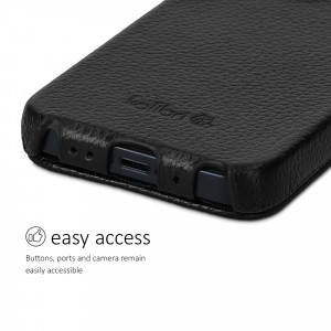 Husa pentru Apple iPhone 13 Mini, Piele naturala, Negru, 56409.01, kalibri - Img 7