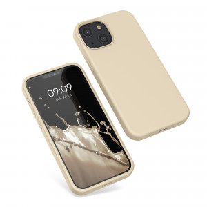 Husa pentru Apple iPhone 13 Mini, Silicon, Crem, 55877.210, kwmobile - Img 2