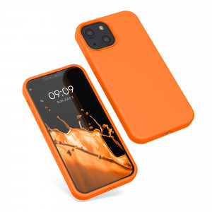 Husa pentru Apple iPhone 13 Mini, Silicon, Portocaliu, 55877.150, kwmobile - Img 2