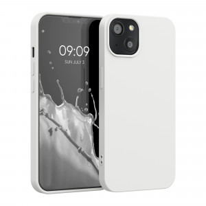 Husa pentru Apple iPhone 13, Silicon, Alb, 55948.48, kwmobile - Img 1