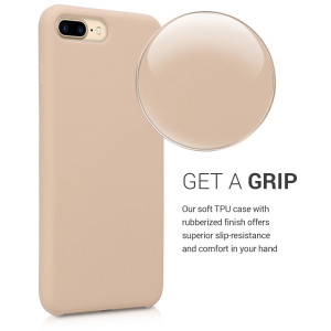 Husa pentru Apple iPhone 8 Plus / iPhone 7 Plus, Silicon, Bej, 40842.154 - Img 4