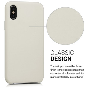 Husa pentru Apple iPhone X / iPhone XS, Silicon, Bej, 42495.11 - Img 4
