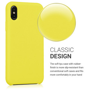 Husa pentru Apple iPhone X / iPhone XS, Silicon, Galben, 42495.75 - Img 4