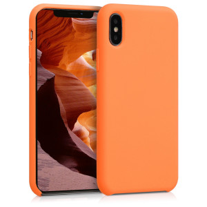 Husa pentru Apple iPhone X / iPhone XS, Silicon, Portocaliu, 42495.150 - Img 1