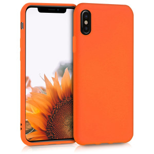 Husa pentru Apple iPhone X / iPhone XS, Silicon, Portocaliu, 43940.69 - Img 1