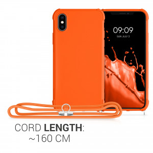 Husa pentru Apple iPhone X / iPhone XS, Silicon, Portocaliu, 49915.150, kwmobile - Img 4
