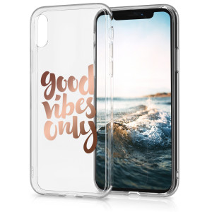 Husa pentru Apple iPhone X / iPhone XS, Silicon, Rose Gold, 42505.18 - Img 2