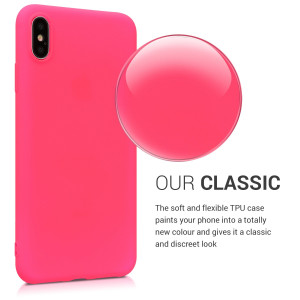 Husa pentru Apple iPhone XS Max, Silicon, Roz, 45917.77 - Img 4
