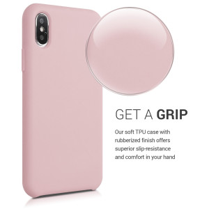 Husa pentru Apple iPhone XS, Silicon, Roz, 46313.156, kwmobile - Img 4