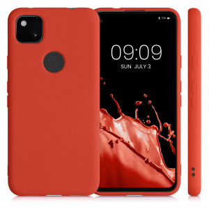Husa pentru Google Pixel 4a, Silicon, Portocaliu, 52622.218, kwmobile - Img 2