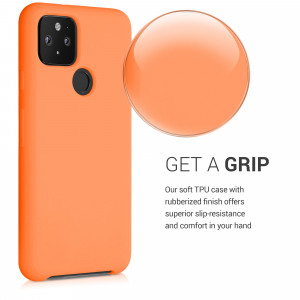 Husa pentru Google Pixel 5, Silicon, Portocaliu, 53633.150 - Img 4