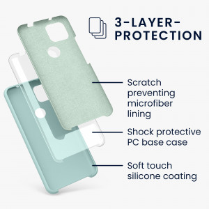 Husa pentru Google Pixel 5a, Silicon, Verde, 55207.50, kwmobile - Img 3