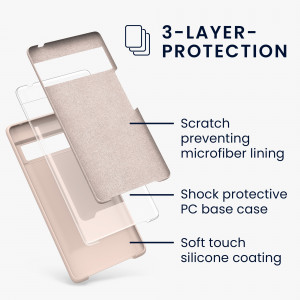 Husa pentru Google Pixel 6 Pro, Silicon, Crem, 55863.225, kwmobile - Img 3