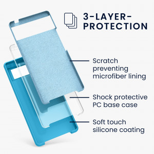 Husa pentru Google Pixel 6, Silicon, Albastru, 55480.223, kwmobile - Img 3