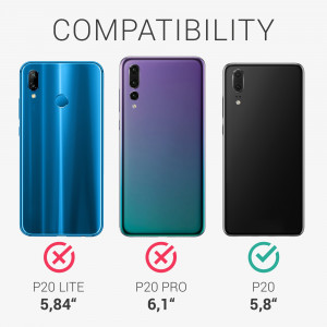 Husa pentru Huawei P20, Silicon, Albastru, 45689.182, kwmobile - Img 6