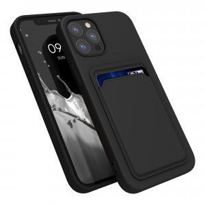 Husa pentru iPhone 12 / iPhone 12 Pro, Silicon, Negru, 55112.01 - Img 2