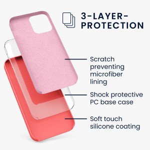 Husa pentru iPhone 12 / iPhone 12 Pro, Silicon, Roz, 52641.141 - Img 3