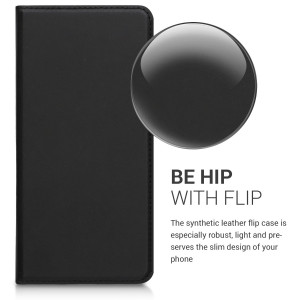 Husa pentru OnePlus 6T, Piele ecologica, Negru, 46320.01 - Img 3