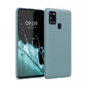 Husa pentru Samsung Galaxy A21s, Silicon, Albastru, 52494.207 - Img 1