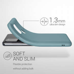 Husa pentru Samsung Galaxy A21s, Silicon, Albastru, 52494.207 - Img 3