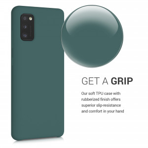 Husa pentru Samsung Galaxy A41, Silicon, Verde, 52301.169 - Img 4