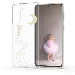 Husa pentru Samsung Galaxy S21 Plus, Silicon, Gold, 54069.01 - Img 2