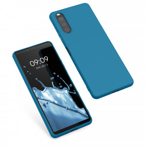 Husa pentru Sony Xperia 10 III, Silicon, Albastru, 54754.224, kwmobile - Img 2