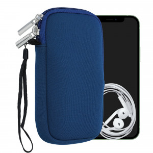 Husa Universala Kwmobile marime M - 5,5 inch, Neopren, Albastru, 46188.2.116 - Img 1
