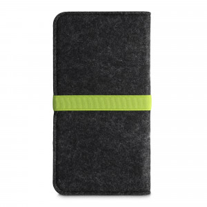 Husa Universala Kwmobile marime XL - 6,8 inch, Microfibra, Gri/Verde, 58046.03 - Img 4