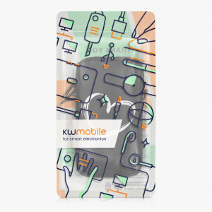 Husa Universala Kwmobile marime XL - 6,8 inch, Neopren, Negru/Alb, 58701.4.02 - Img 8