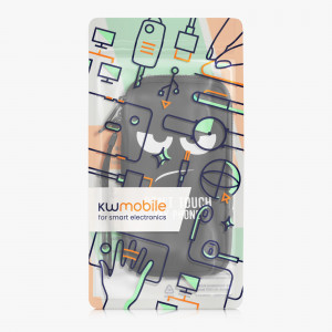 Husa Universala Kwmobile marime XXL - 7 inch, Neopren, Negru/Alb, 30226.5.01 - Img 7