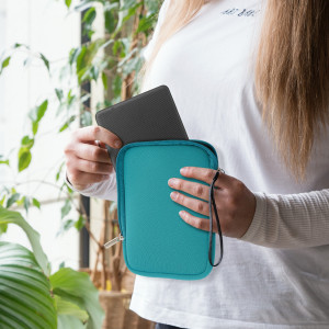 Husa universala pentru eBook Reader de 6 inch, Kwmobile, Verde, Textil, 50334.78 - Img 3