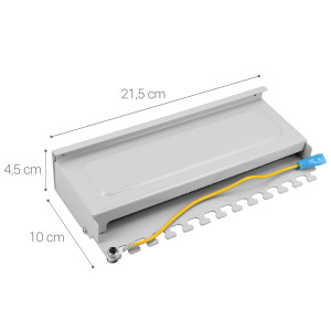 Patch Panel Cat6 cu 12 porturi RJ45 si montare pe perete, Kwmobile, Gri, Metal, 47695.02 - Img 6