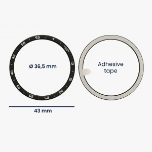 Rama cadran kwmobile pentru Samsung Galaxy Watch 5 (44mm), Aluminiu, Negru/Gri, 60203.01 - Img 7