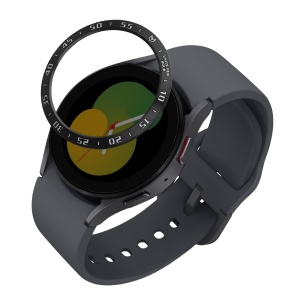 Rama cadran Kwmobile pentru Samsung Galaxy Watch 5, Negru/Argintiu, Aluminiu, KWM0000258Z001C - Img 1