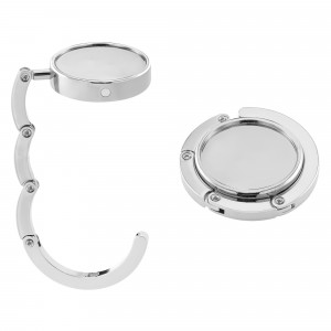 Set 2 Carlige de masa pentru genti, Kwmobile, Argintiu, Aluminiu, 48556.01 - Img 2