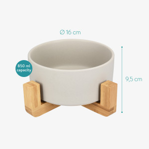 Set 2 Castroane + suport, Caini/ Pisici, Alb, 850 ml, 48350.22 - Img 5