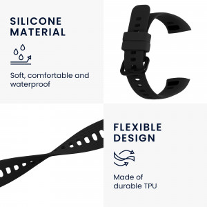Set 2 Curele Kwmobile pentru Honor Band 5/Band 4, Negru, Silicon, 59596.07 - Img 4