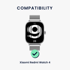 Set 2 Curele Kwmobile pentru Xiaomi Redmi Watch 4, Negru/Bej, Silicon, KWM000025BA002C - Img 5