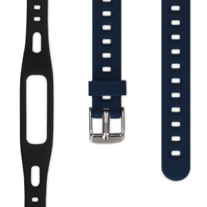 Set 2 Curele pentru Honor Band 3e, kwmobile, Silicon, Albastru / Negru, 47317.17 - Img 6