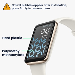 Set 2 Folii de protectie Kwmobile pentru Xiaomi Mi Band 7 Pro, Transparent/Negru, Polimer, KWM000024WP001C - Img 5