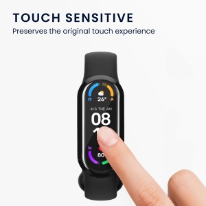 Set 2 Folii de protectie Kwmobile pentru Xiaomi Mi Band 8, Transparent/Negru, Polimer, KWM000024XX001C - Img 4
