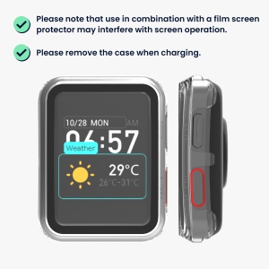 Set 2 Huse Kwmobile cu sticla securizata pentru Huawei Watch D, Transparent/Verde, Plastic, KWM000015ER005C - Img 6