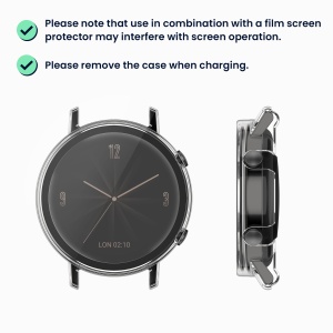 Set 2 Huse Kwmobile cu sticla securizata pentru Huawei Watch GT2 (42mm), Transparent/Negru, Plastic, KWM000011XH003C - Img 6