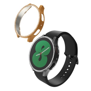 Set 2 Huse Kwmobile pentru Samsung Galaxy Watch 4, Transparent/Auriu, Plastic, KWM000024ZN001C - Img 1